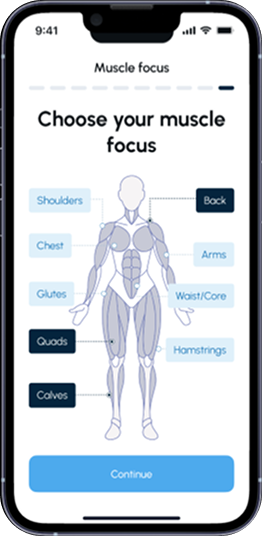 Select muscles to focus on