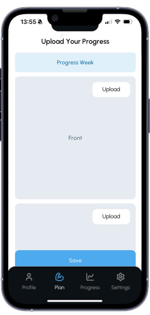 Progress upload screen